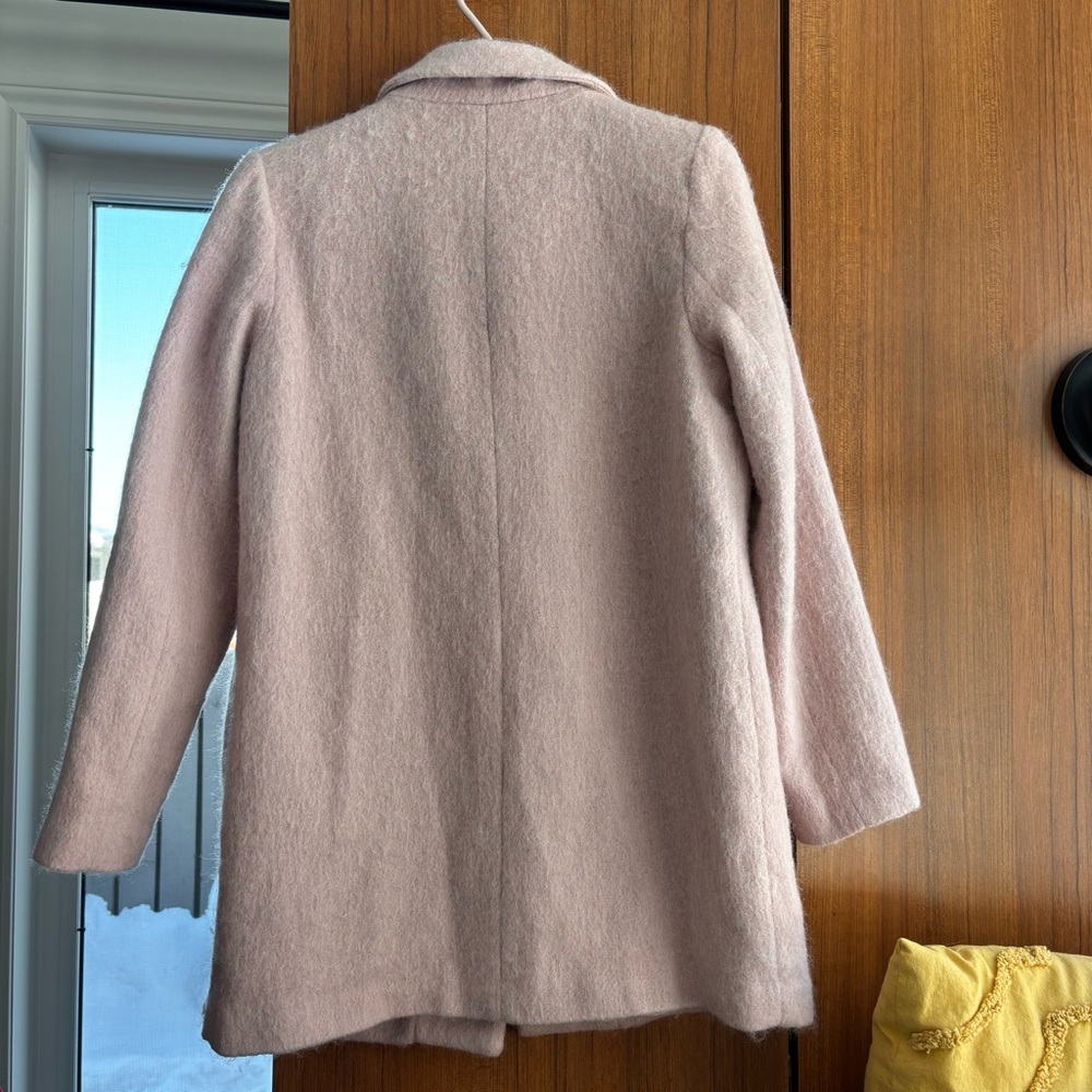 Forever 21 Soft Blush Pink Notch Collar Trench Coat Size L - Picture 2 of 12